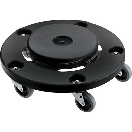 RUBBERMAID COMMERCIAL Brute Round Dolly, 350 Lb. Load Cap, 2PK, Black RCP264000BKCT